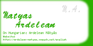 matyas ardelean business card