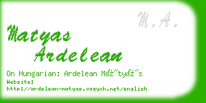 matyas ardelean business card